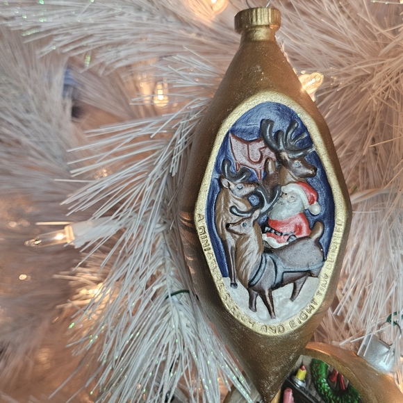 Ornaments~ Vintage one-of-a-kind Christmas set of 12 hand painted - Picture 4 of 16